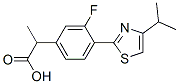 3-Fluoro-α-methyl-4-(4-isopropyl-2-thiazolyl)benzeneacetic acid Structure