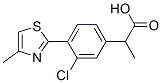 3-클로로-α-메틸-4-(4-메틸-2-티아졸릴)벤젠아세트산 구조식 이미지