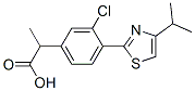3-Chloro-α-methyl-4-(4-isopropyl-2-thiazolyl)benzeneacetic acid Structure