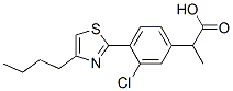 3-클로로-α-메틸-4-(4-부틸-2-티아졸릴)벤젠아세트산 구조식 이미지