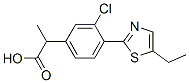 3-클로로-α-메틸-4-(5-에틸-2-티아졸릴)벤젠아세트산 구조식 이미지