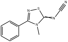5-Cyanimino-4,5-dihydro-4-methyl-3-phenyl-1,2,4-thiadiazole Structure