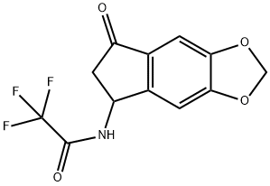 2,2,2-TRIFLUORO-N-(7-OXO-6,7-DIHYDRO-5H-INDENO[5,6-D][1,3]DIOXOL-5-YL)-ACETAMIDE Structure