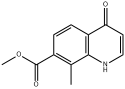 Methyl 8-methyl-4-oxo-1,4-dihydroquinoline-7-carboxylate 구조식 이미지