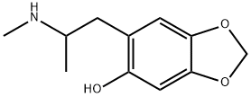 (+-)-6-HYDROXY-3,4-메틸렌디옥시-*메타엠페타민 구조식 이미지