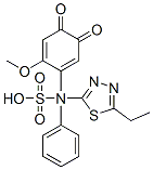 4(N-(5-ethyl-1-thia-3,4-diazol-2-yl)sulfophenylamino)-5-methoxy-1,2-benzoquinone 구조식 이미지