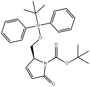 (S)-tert-butyl 2-((tert-butyldiphenylsilyloxy)Methyl)-5-oxo-2,5-dihydro-1H-pyrrole-1-carboxylate 구조식 이미지