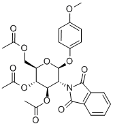 4-METHOXYPHENYL 3,4,6-TRI-O-ACETYL-2-DEOXY-2-PHTHALIMIDO-BETA-D-GLUCOPYRANOSIDE 구조식 이미지