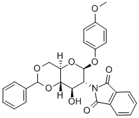 4-METHOXYPHENYL 4,6-O-BENZYLIDENE-2-DEOXY-2-PHTHALIMIDO-BETA-D-GLUCOPYRANOSIDE 구조식 이미지