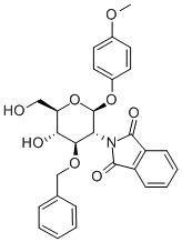 4-메톡시페닐3-O-BENZYL-2-DEOXY-2-PHTHALIMIDO-BETA-D-GLUCOPYRANOSIDE 구조식 이미지