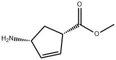 Methyl (1S,4R)-4-Amino-2-Cyclopentene-1-Carboxylate 구조식 이미지