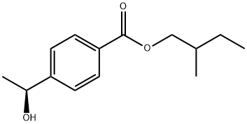 벤조산,4-(1-하이드록시에틸)-,2-메틸부틸에스테르,[S-(R*,R*)]-(9CI) 구조식 이미지