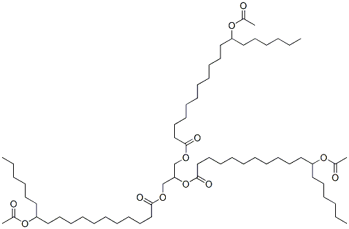 1,2,3-propanetriyl tris[12-(acetoxy)octadecanoate]  Structure