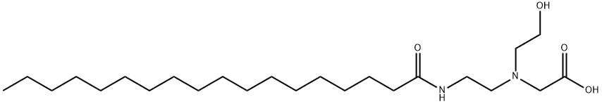 N-(2-hydroxyethyl)-N-[2-[(1-oxooctadecyl)amino]ethyl]glycine 구조식 이미지
