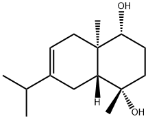 (1S)-1,2,3,4,4a,5,8,8aα-Octahydro-1,4aβ-dimethyl-7-isopropyl-1,4β-naphthalenediol 구조식 이미지