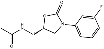 (S)-N-[[3-(3-플루오로페닐)-2-옥소-5-옥사졸리디닐]메틸]아세트아미드 구조식 이미지