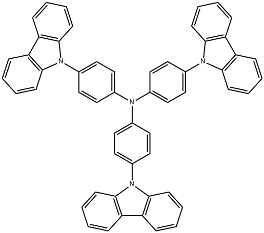 4,4',4''-Tris(carbazol-9-yl)-triphenylamine 구조식 이미지