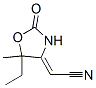 아세토니트릴,(5-에틸-5-메틸-2-옥소-4-옥사졸리디닐리덴)-,(Z)-(9CI) 구조식 이미지