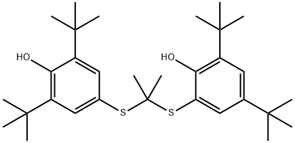 4-[(3,5-Di-tert-butyl-2-hydroxyphenylthio)isopropylidenethio]-2,6-di-tert-butylphenol Structure