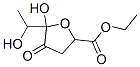 Tetrahydro-5-hydroxy-5-(1-hydroxyethyl)-4-oxo-2-furancarboxylic acid ethyl ester Structure