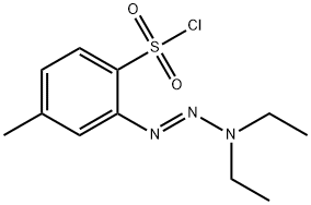 2-[(1E)-3,3-diethyl-1-triazen-1-yl]-4-methyl-benzenesulfonyl chloride 구조식 이미지