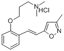 1-Propanamine, N,N-dimethyl-3-(2-(2-(3-methyl-5-isoxazolyl)ethenyl)phe noxy)-, monohydrochloride, (E)- Structure