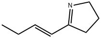 2H-Pyrrole,5-(1-butenyl)-3,4-dihydro-,(E)-(9CI) 구조식 이미지