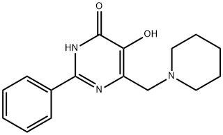 2-Phenyl-6-(piperidinomethyl)-4,5-pyrimidinediol Structure