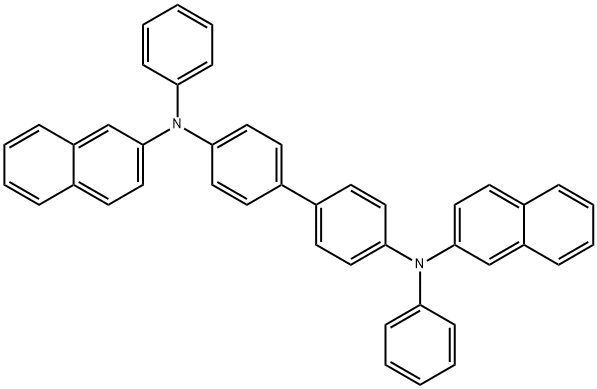 N,N'-Bis(naphthalene-2-yl)-N,N'-bis(phenyl)benzidine 구조식 이미지
