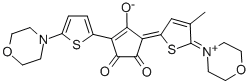 3-(2-Morpholino-thien-2yl)-5-(2,5-dihydro-4-methyl-2-morpholin-1-ylidene-onium-thien-5-ylidene-1,2-dioxo-cyclopenten-4-olate 구조식 이미지