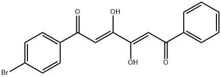 (Z,Z)-1-(4-Bromophenyl)-3,4-dihydroxy-6-phenyl-2,4-hexadiene-1,6-dione Structure