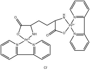 2,2'-bipyridine-alpha,alpha'-diaminoadipic acid platinum(II) Structure