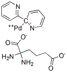 2,2'-bipyridine-alpha, alpha'-diaminoadipic acid palladium(II) Structure