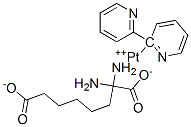 2,2'-bipyridine-alpha,alpha'-diaminosuberic acid platinum(II) Structure