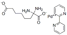 2,2'-bipyridine-alpha, alpha-diaminosuberic acid palladium(II) Structure