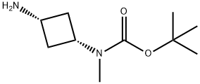 tert-butyl n-(cis-3-aminocyclobutyl)-n-methylcarbamate Structure