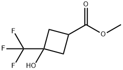 methyl 3-hydroxy-3-(trifluoromethyl)cyclobutane-1-carboxylate Structure