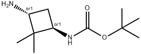 trans-3-(Boc-amino)-2,2-dimethylcyclobutylamine Structure