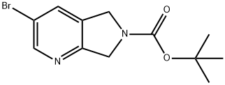 tert-butyl 3-broMo-5H-pyrrolo[3,4-b]pyridine-6(7H)-carboxylate Structure