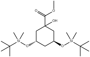 (3S,5S)-3,5-Bis[[(1,1-diMethylethyl)diMethylsilyl]oxy]-1-hydroxy-cyclohexanecarboxylic Acid Methyl Ester Structure