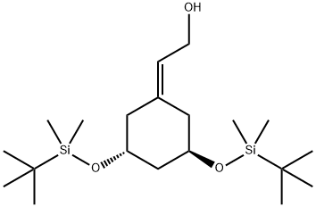 2-((3R,5R)-3,5-비스(tert-부틸디메틸실릴옥시)사이클로헥실리덴)에탄올 구조식 이미지