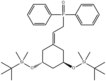 (3R-trans)-[2-[3,5-Bis[[(1,1-diMethylethyl)diMethylsilyl]oxy]cyclohexylidene]ethyl]diphenyl-phosphine Oxide Structure