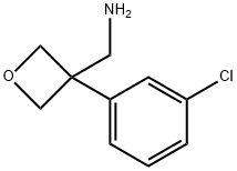 (3-(3-Chlorophenyl)oxetan-3-yl)methanamine 구조식 이미지