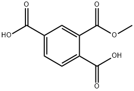 1,2,4-Benzenetricarboxylic acid dihydrogen 2-methyl ester Structure