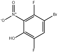 4-Bromo-3,6-difluoro-2-nitrophenol 구조식 이미지