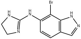 7-브로모-N-(2-이미다졸리디닐리덴)-1H-인다졸-6-아민 구조식 이미지