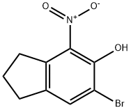 6-broMo-4-nitro-2,3-dihydro-1H-inden-5-ol Structure