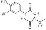 BOC-(R)-3-BROMO-4-HYDROXYPHENYLGLYCINE Structure