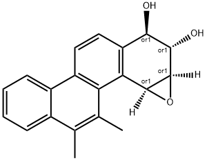 1,2-dihydroxy-5,6-dimethyl-3,4-epoxy-1,2,3,4-tetrahydrochrysene Structure