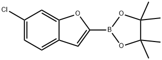 2-(6-Chlorobenzofuran-2-yl)-4,4,5,5-tetramethyl-1,3,2-dioxaborolane 구조식 이미지